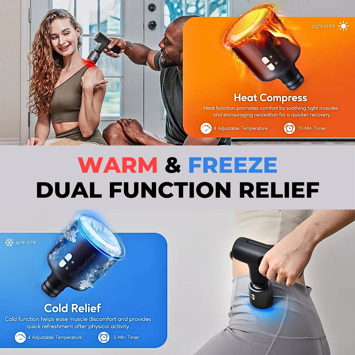 Hot & Cold Dual Relief Massage Gun